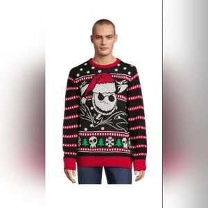 Disney Nightmare Before Christmas Men's Christmas Sweater With Long Sleeves